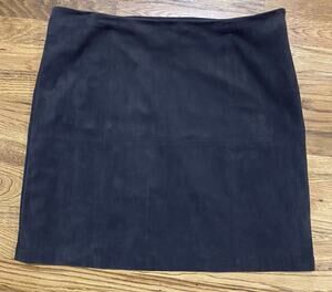 J. Jill Brown Faux Suede Mini Skirt Women’s Size 16 EUC Poly/Spandex Blend